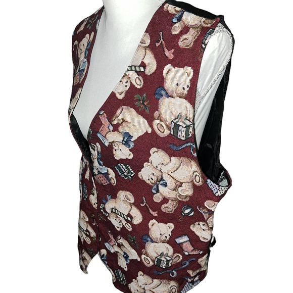 NWT- TWO Adorable Holiday Vests for Men or Women Tie Backs XL - Picture 9 of 11